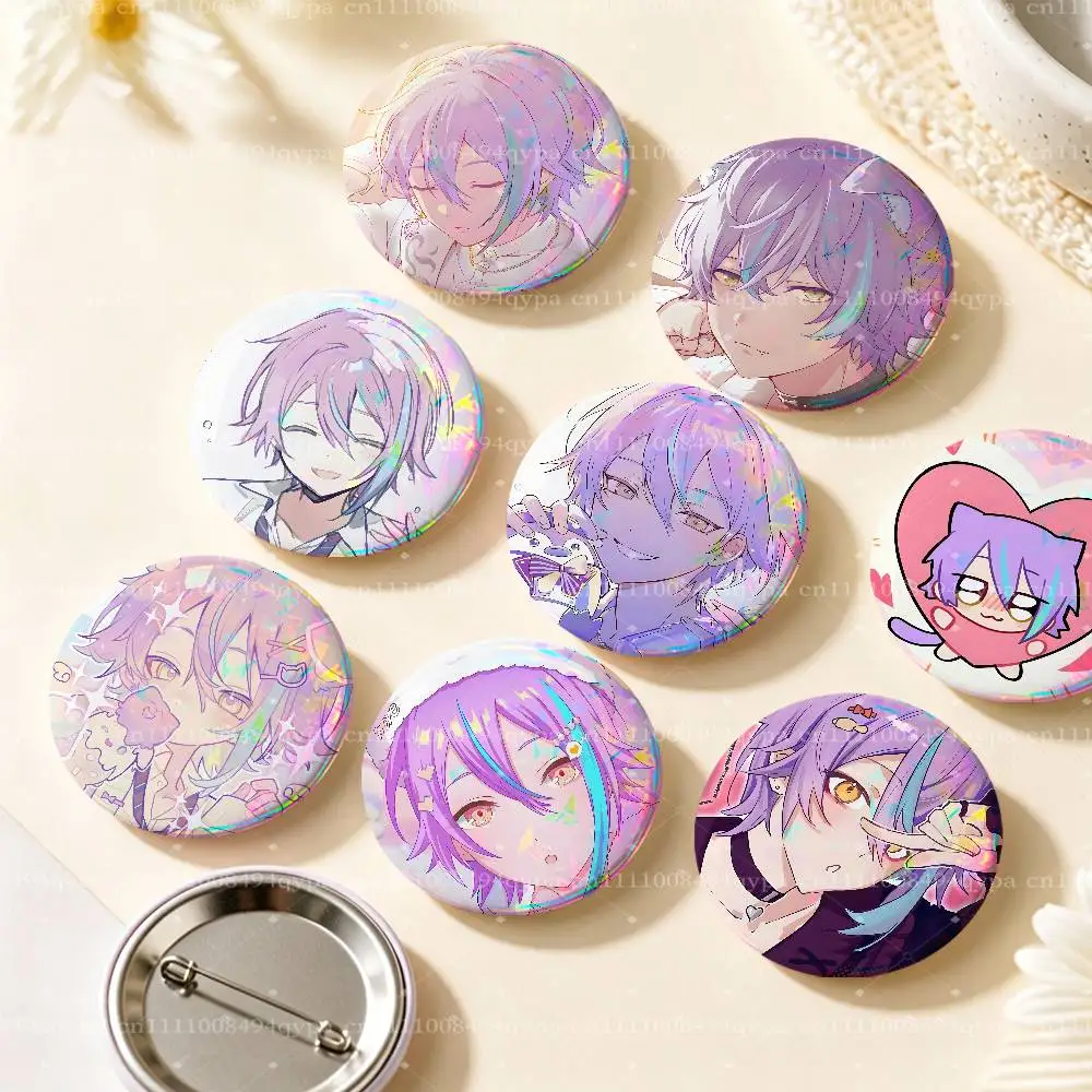 Rui Kamishiro PJSK P-Project Sekai Pin Round Circle Shape Metal Button Pin Badge Pinback Decoration Gifts Clothes Decor