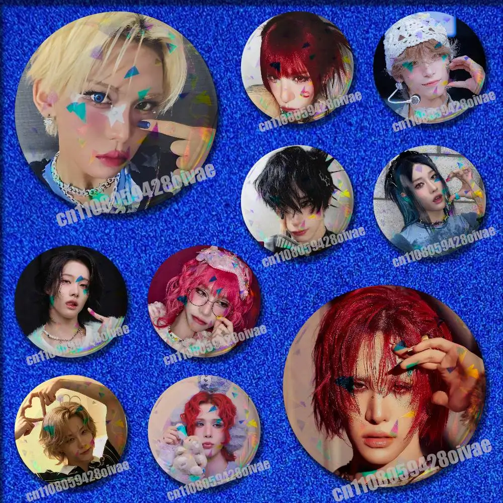 For X-XLOV H-Haru W-Wumuti R-Rui H-Hyun Pins Insignia Badge Pin Cover Emblem Round Ornament 75mm Cosplay Brooch Button