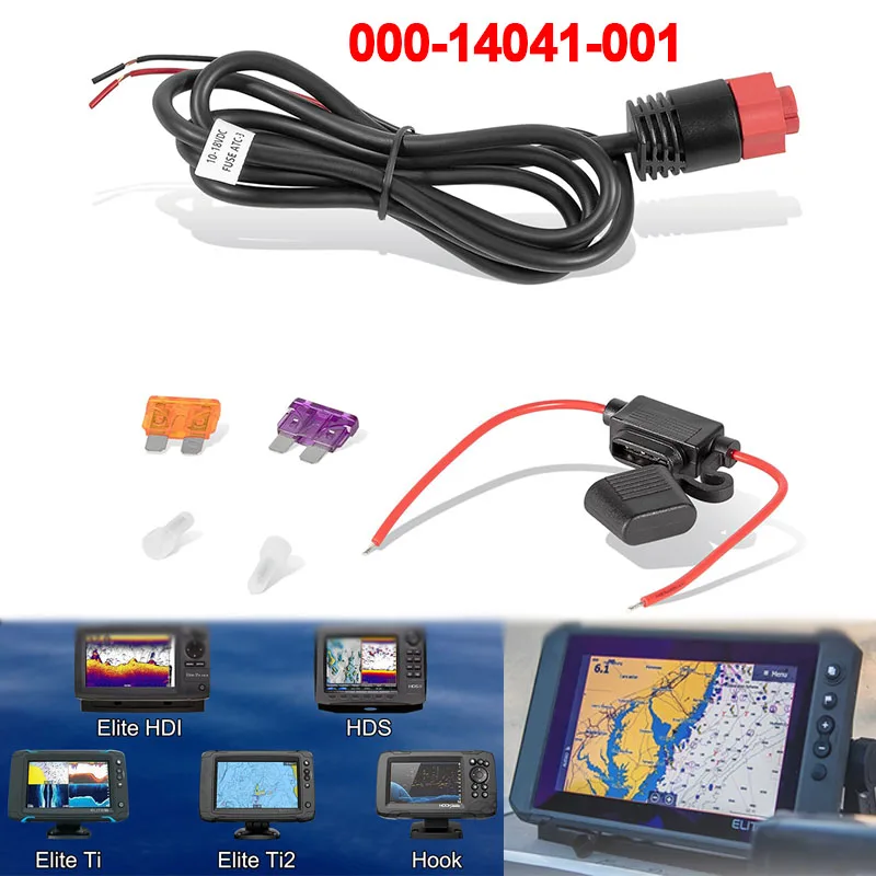000-14041-001 HDS/Elite/Hook Power Cable Replacement, 3 Foot, 2-Wire Power Only Fits for Lowrance HDS, Elite FS, Elite Ti2, Hook
