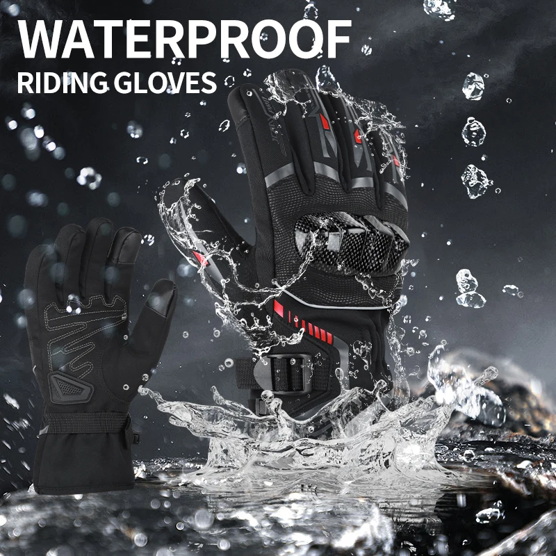 Waterproof Winter Motorcycle Gloves Men/Woman Thermal Touch Screen Motocross Riding Glove Windproof Fall Keep Warm Gear 1Pair