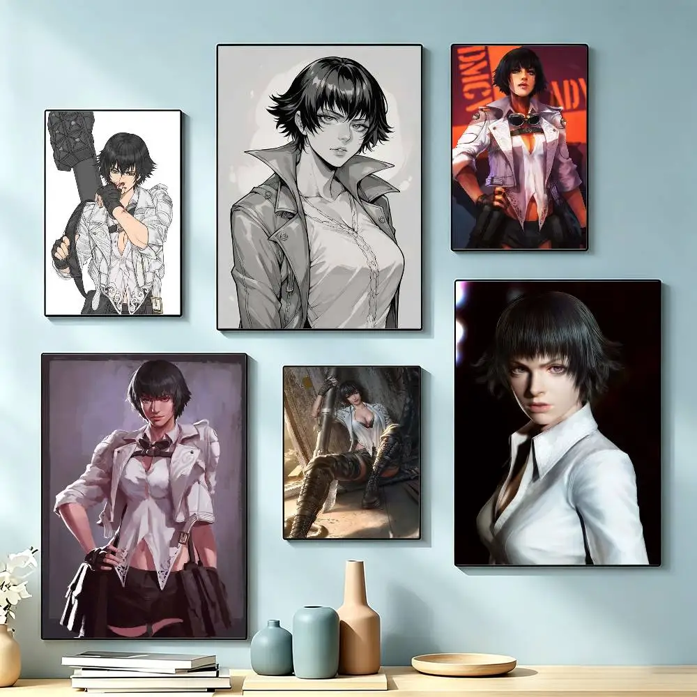Lady D-Devil May Cry 5 Poster High Quality Dorm Living Room Aesthetic Wall Decoration Painting Stickers Gift