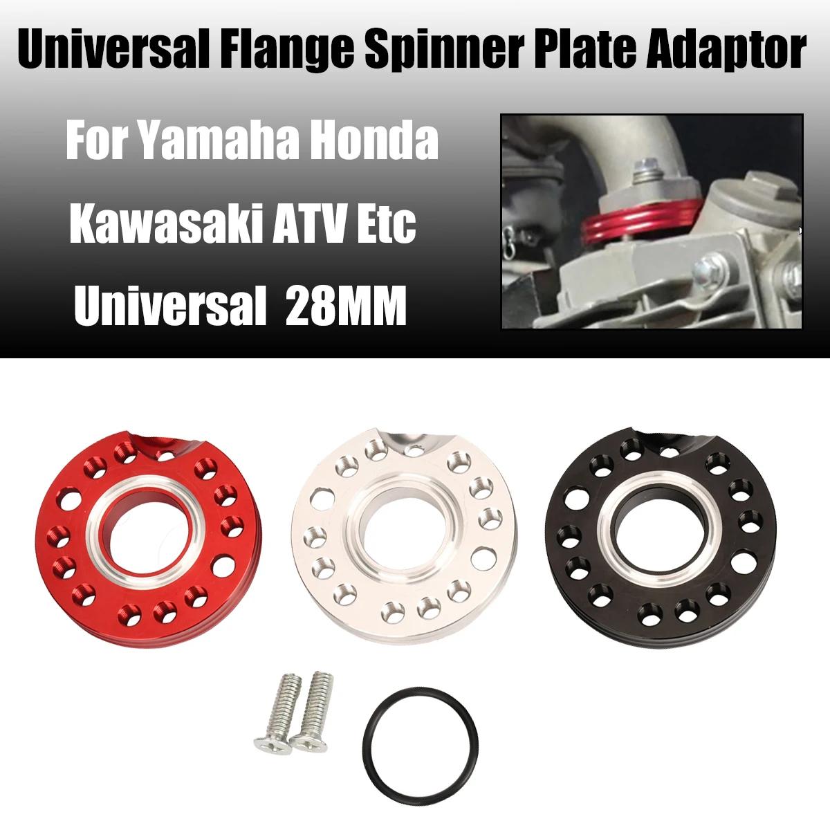28mm colorful CNC Carb Adjuster Carburetor Inlet Manifold Spinner Plate Adaptor For Pit Dirt Bikes Buggy