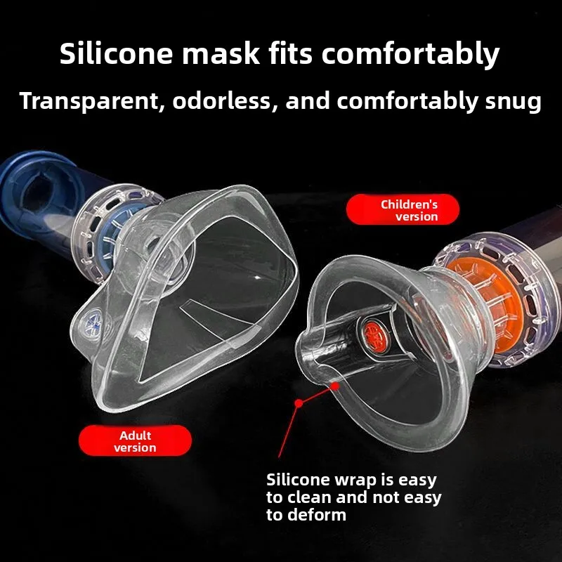 Multi-age Aerosol Inhalation Protector Medical Spacer Chamber Mask Portable Home Auxiliary Tool for Respiratory Treatment