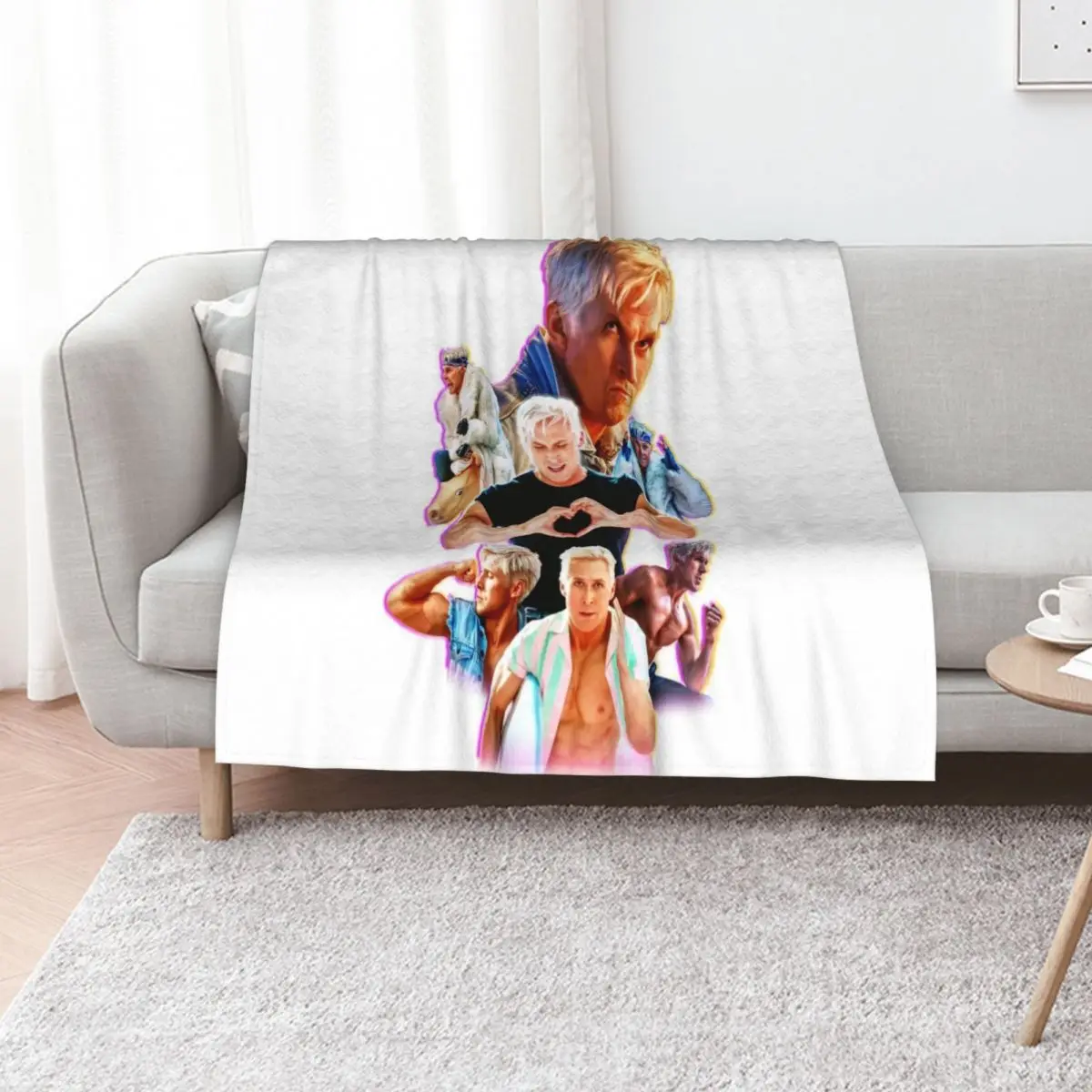 Ryan Gosling Kenergy T-Shirt Throw Blanket Foldable Soft Warm Blanket for Outdoor Use