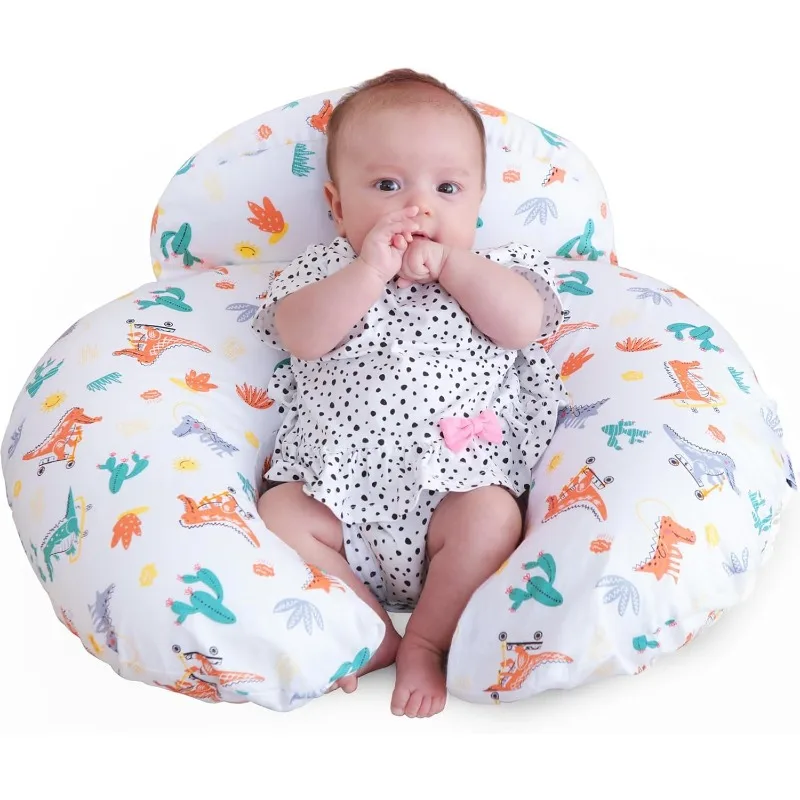 Nursing Pillow with Animal Print Cover - Removable &Washable Support Pillow for Breastfeeding Moms and Babies.bebés cosas útiles