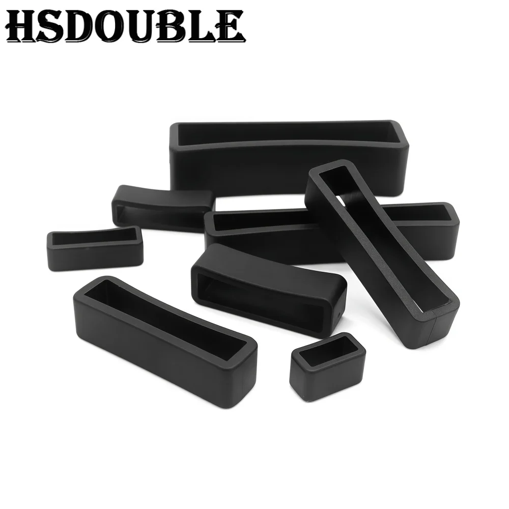 20/50/100 Pcs/Pack Plastic Belt Loop Keeper Square Loop Buckles Belt Harness Backpack Straps