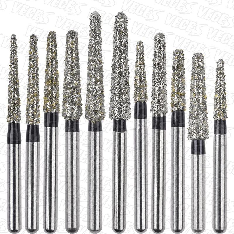 TR Type Extra Coarse Dental Diamond Burs Standard Dentistry Strawberries Drills Dentist Tools FG High Speed Bur 1.6mm 10pcs