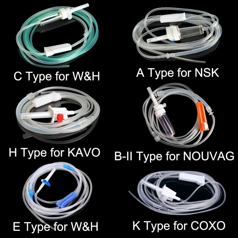 10pc Dental Implant Flush Hose Oral Irrigation Disposable Tube Kit Tubing Set 116.14 Inch for COXO C-SAILOR Dental Material Tool