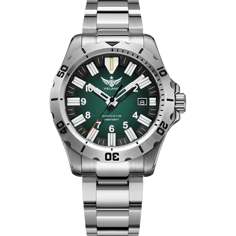 YELANG V1036S Men's Quartz Watch 42mm Swiss Ronda Movement 10-Year Battery Life 300M Waterproof Luminous Diver Watch Sapphire