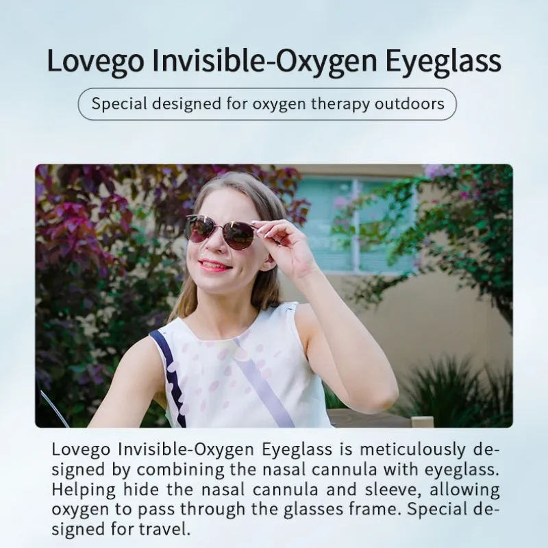Lovego Oxygen Eyeglasses for Oxygen Users/Alternative Cannula for Outdoor Oxygen Therapy