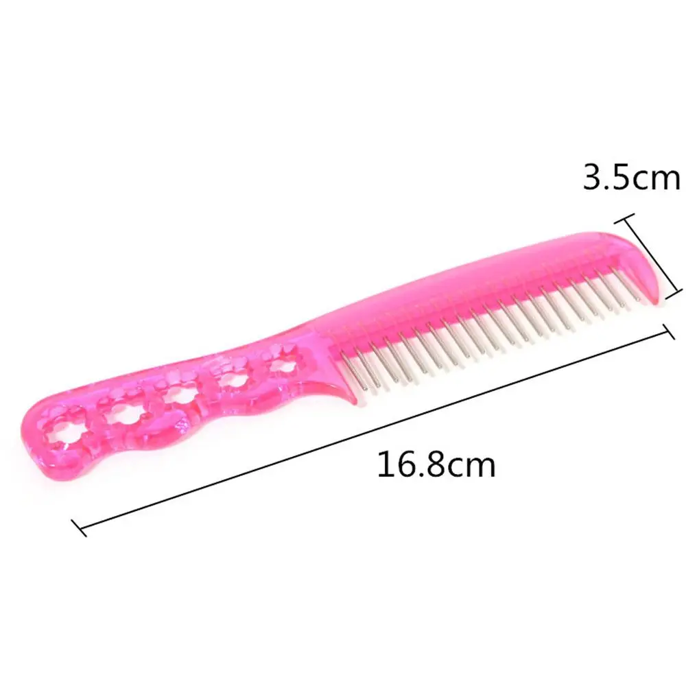 New Hot Anti-static Handle Beauty Women Comb Steel Tooth Styling Wig Tool