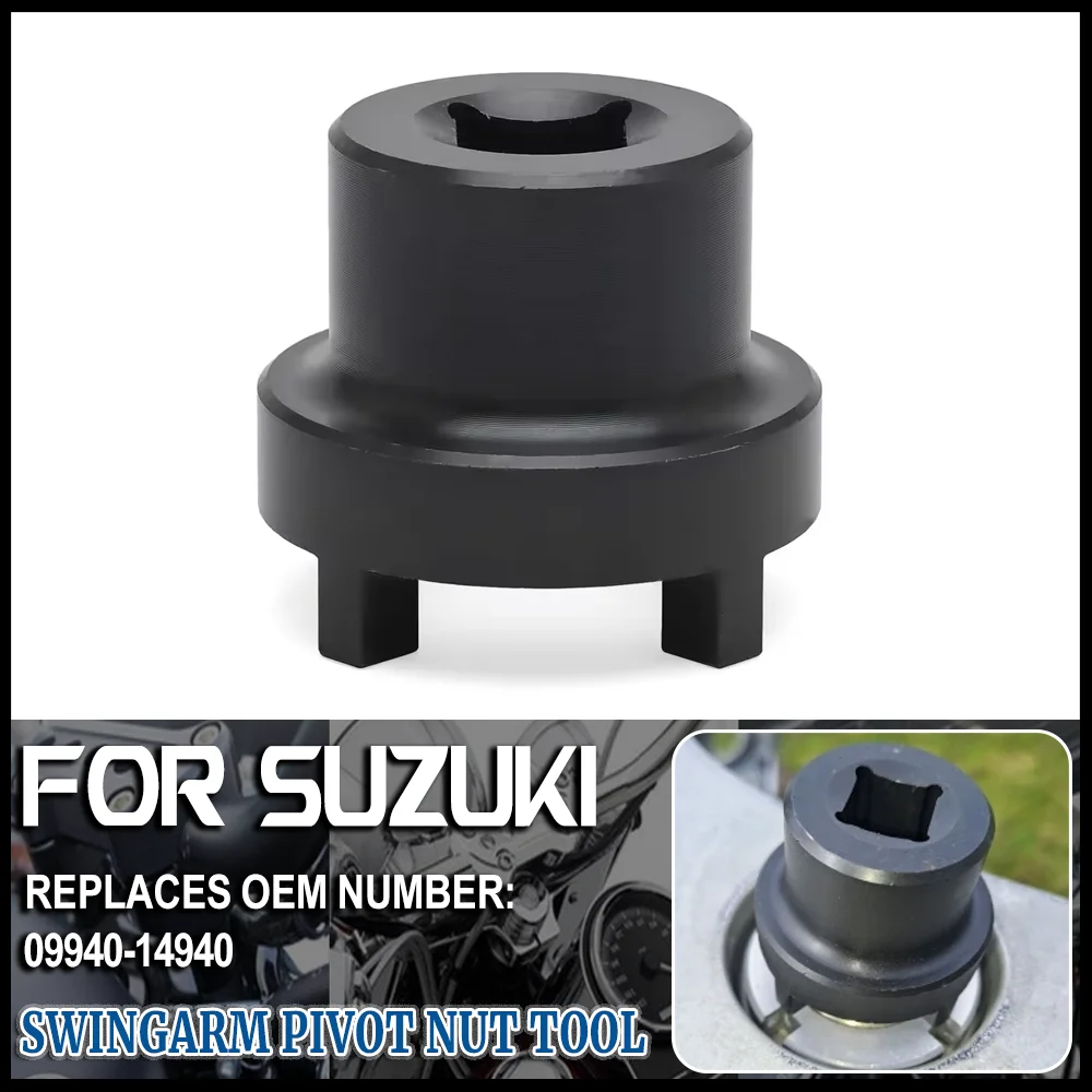 Motorcycle Swingarm Pivot Nut Tool 09940-14940 Remove Lock Nut Tool Replacement for Suzuki DL1000 DL650 DL650A GSXR1000 GSXR600