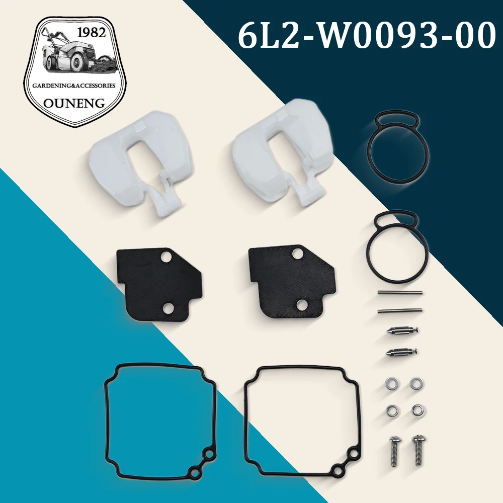 Carburetor Rebuild Kit 6L2-W0093-00 For Yamaha 2T Outboard 20 25 HP Boat Motor Engine Carb Repair Parts Replacement 18-7739