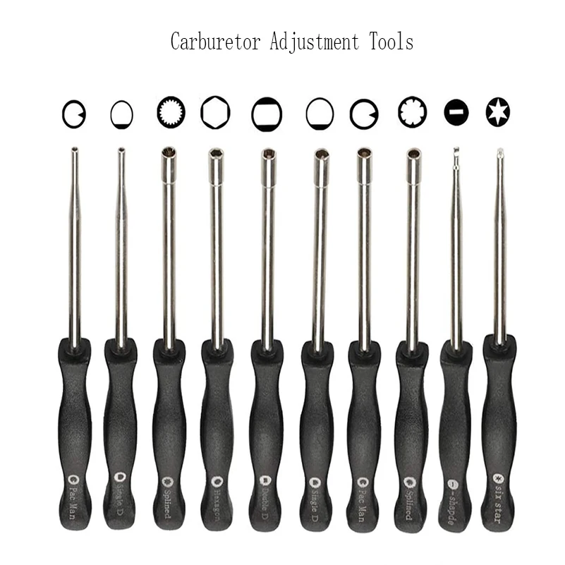 Carburetor carb Adjusting hand Tool Pac Man Double D Hexagon Hex Socket Screwdriver Driver Chainsaw Speed Adjustment Repair Tool