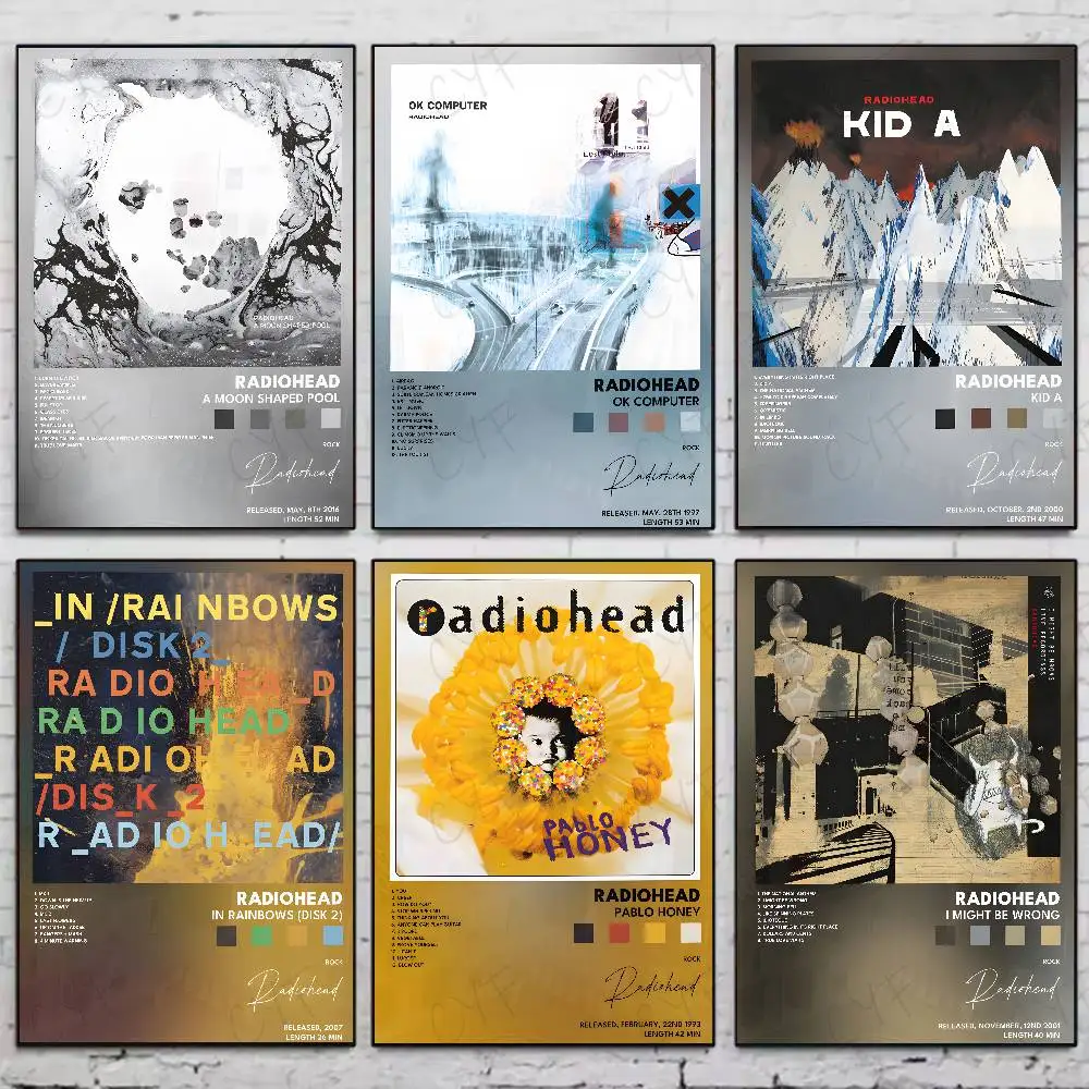 Popular Music Rock Band R-Radiohead High-Quality Posters Aesthetic Wall Painting Stickers For Dormitory And Living Room Decor