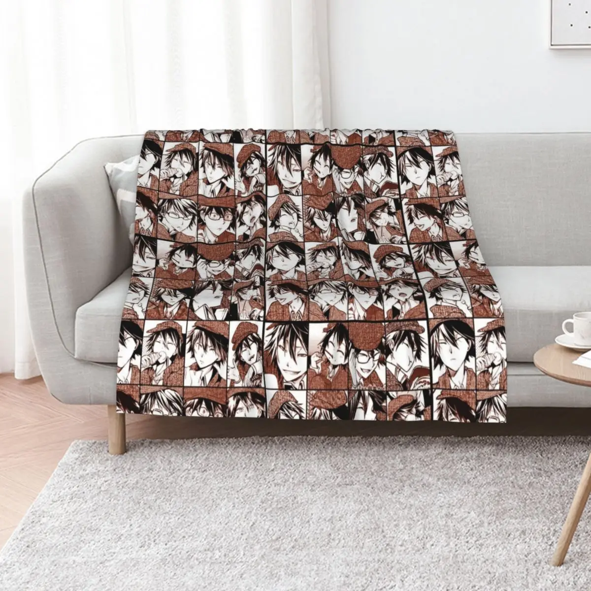 Detective Bungou s d collage- manga panel color version Throw Blanket Winter beds Kid'S Shaggy Multi-Purpose Blankets