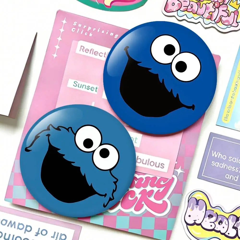C-Cookies Monster Cartoon Laser Badge Applicable For Backpack Clothes Hats Decor Creative Accessories
