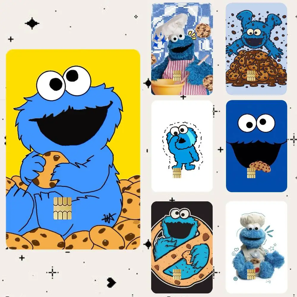 Cookie Monster  Waterproof Bank Card Sticker Skin for Credit Debit Chip Cards Decorative Cover Film