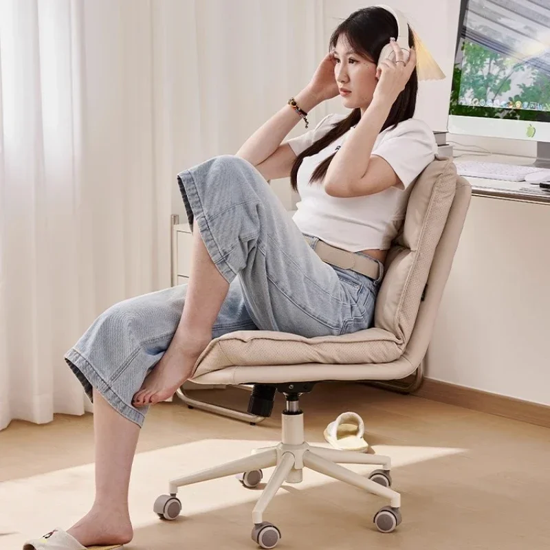 #Gaming Chairs Armchairs Lift And Rotate Makeup Backrest Stool Foldable Chair Armchair Relaxing Chair Home Living Room Furniture