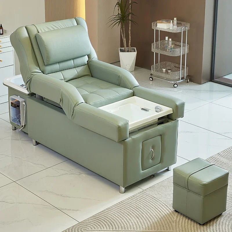 Health Foot Massage Beauty Shop Special Shampoo Bed Electric Lift Foot Massage Sofa Bed Beauty Salon High-End Head Therapy Bed