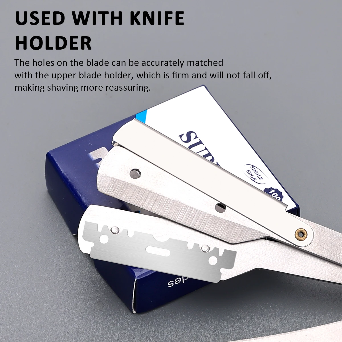 100pcs Stainless Steel Safety Razor Blades for Shaving Replacement Men's Shaver Barber Blade Tool