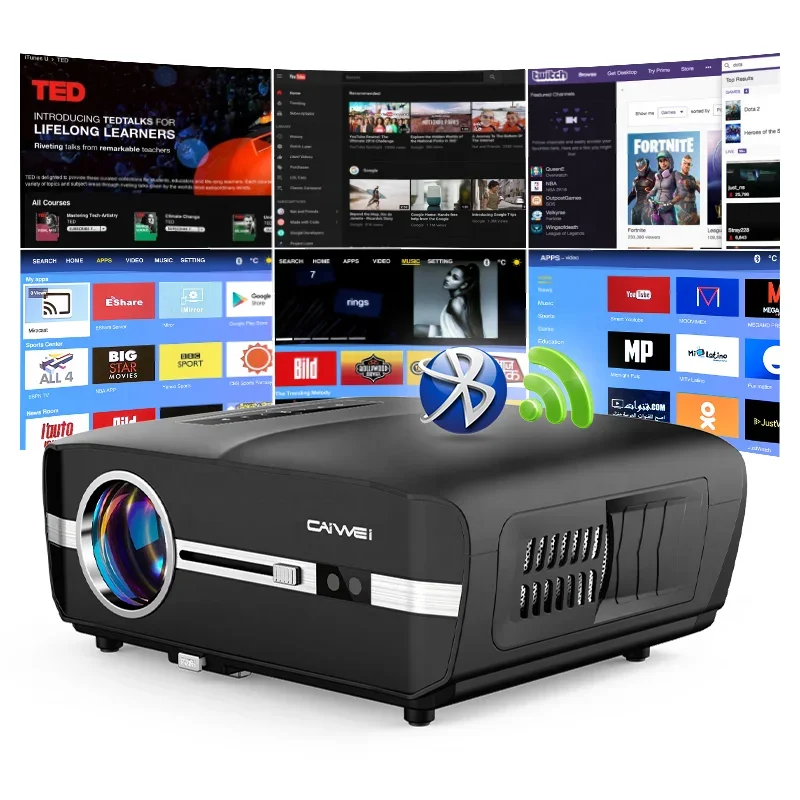Factory OEM/ODM Smart Android Wifi 4K Projector Video Home Theater 1080P LED LCD Projector For Mobile And PS5