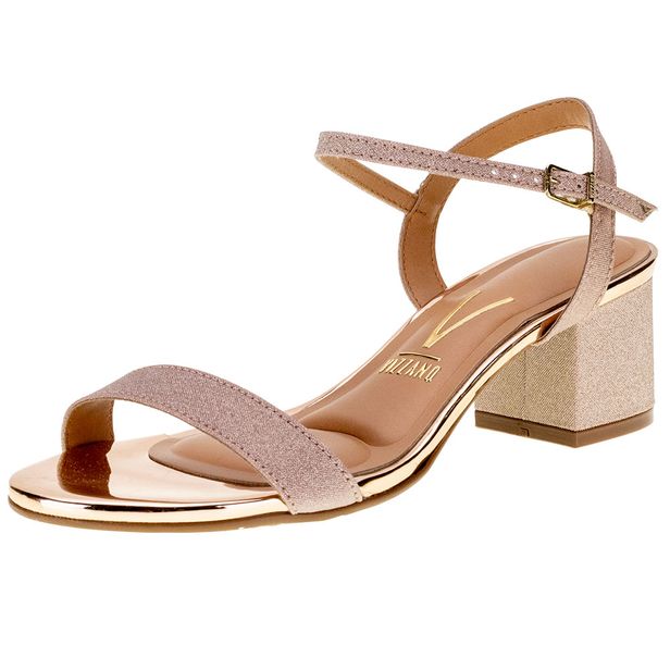 Sandália Feminina Salto Baixo Vizzano - 6291900 BRONZE 01 34