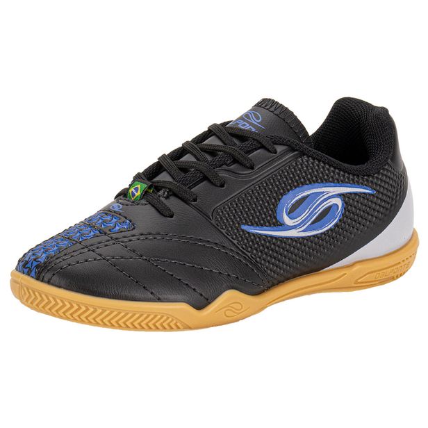 Chuteira Infantil Futsal Iron Dalponte 1069 PRETO/AZUL 28