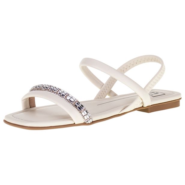Sandália Feminina Rasteira Moleca - 5462111 MARFIM 34