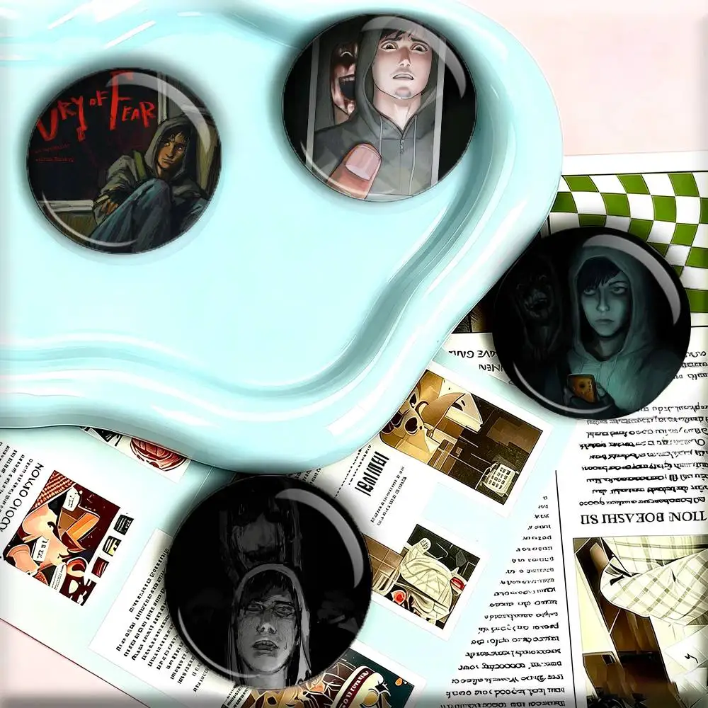 Simon Henriksson Cry Of Fear 25mm 32mm 44mm 58mm 75mm Brooches Badges Pins for Accessories Gift