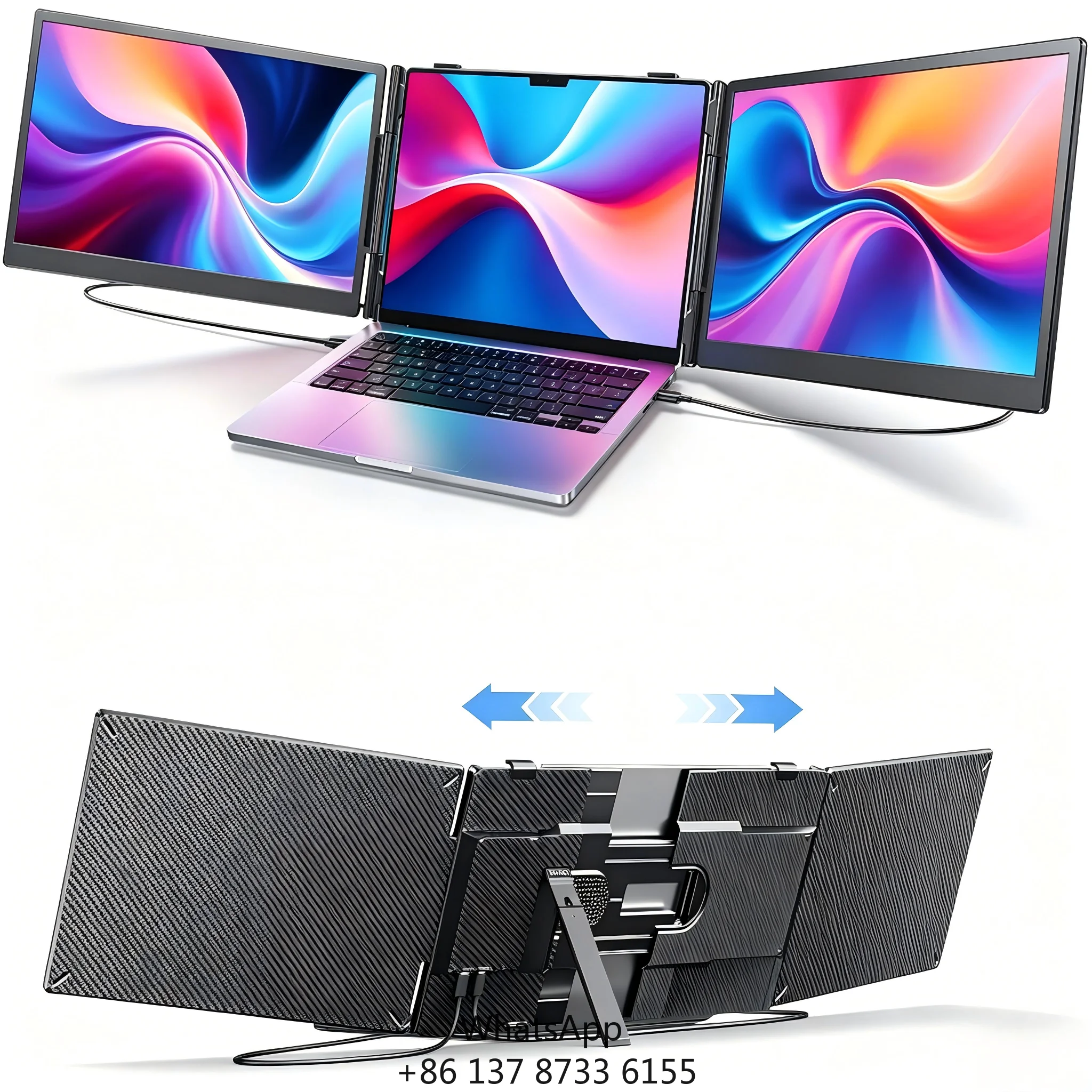 Ps5 Portable Screen Lcd Pc Monitor For Laptop 178° Wide Viewing Angle LCD For Work From Home High Efficiency Studio