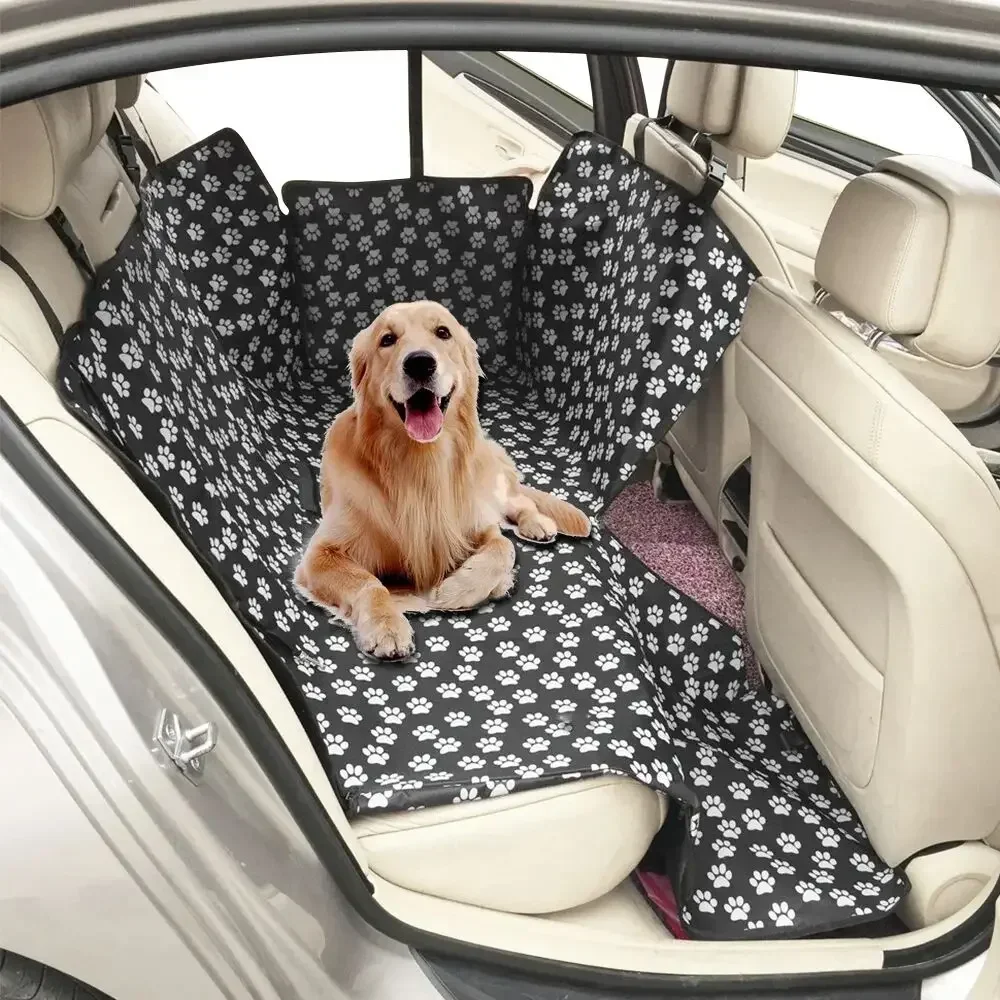 Home Furniture Waterproof Pet Dog Car Seat Cover Protector Printed Pet Dog Scratchproof Car Back Seat Cover Protector Pad with P