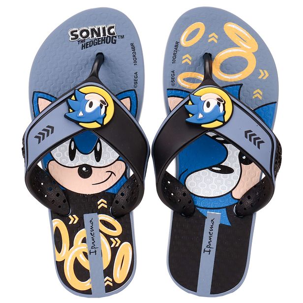 Chinelo Infantil Masculino Sonic Iconic Ipanema 27328 AZUL/PRETO 23/24