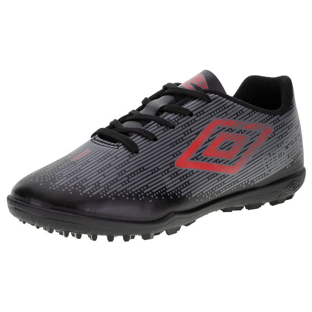 Chuteira Infantil Society Fast Jr Umbro - U07FB063 PRETO/CINZA 28