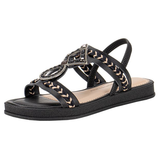 Sandália Feminina Flat Dakota Y7971 PRETO 35