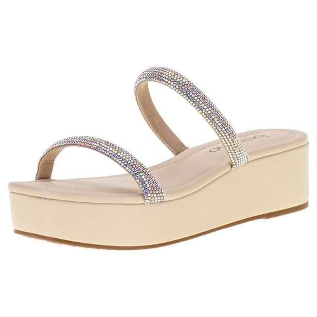 Tamanco Feminino Anabela Beira Rio - 8454112 NATURAL 36