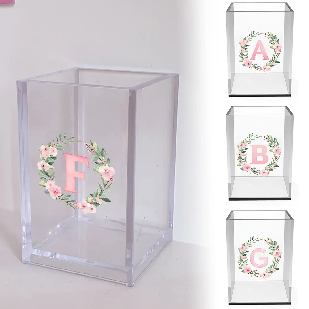 1. Clear Acrylic Makeup Brush Holder Transparent Cosmetic Brush Storage Organizer with Exquisite Gift Box for Women