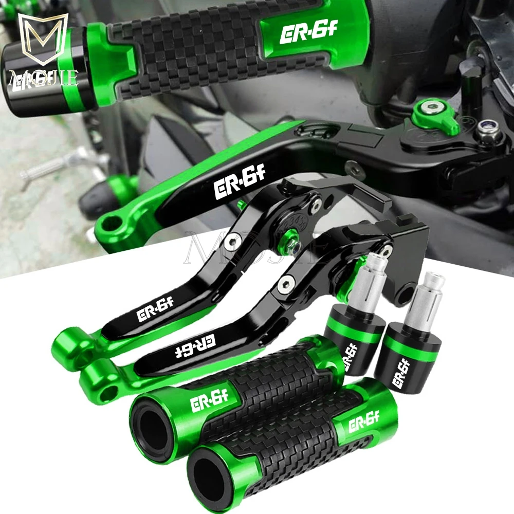 Motorcycle Brake Clutch Levers Handlebar Ends Grips For Kawasaki NINJA650R ER-6f ER6F 2009 2010 2011 2012 2013 2014 2015 2016