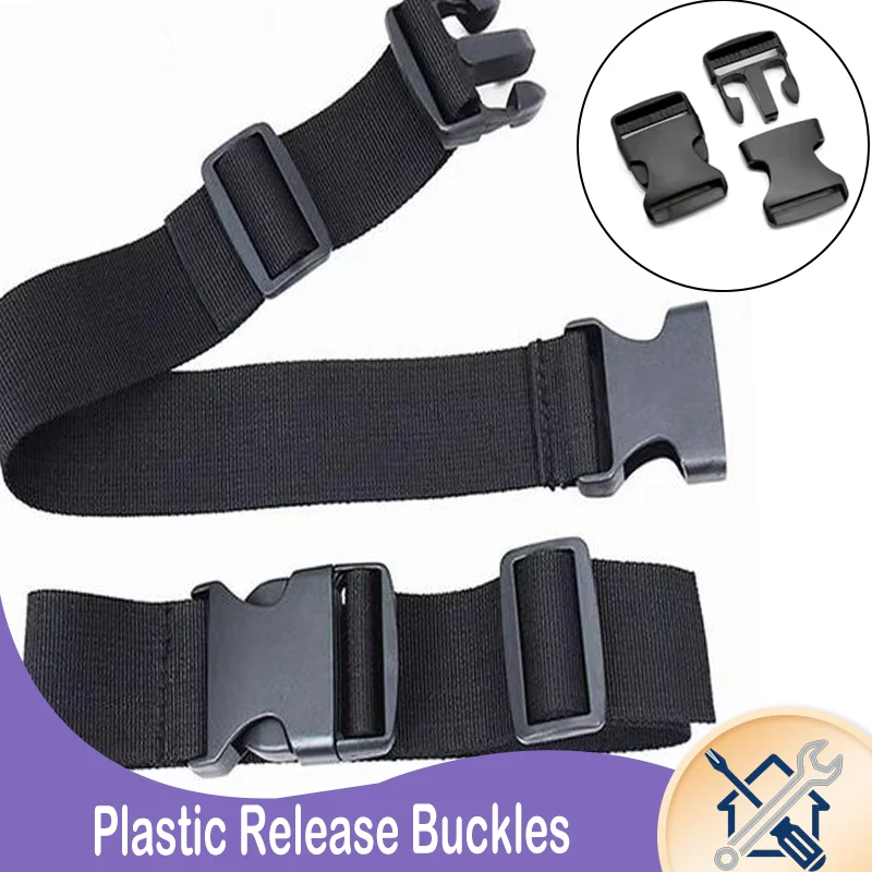 2-10Pcs 15-50mm Adjustable Side Release Buckle Plastic Hardware Tactical Molle Backpack Belt Bag Strap Webbing Replacement Parts