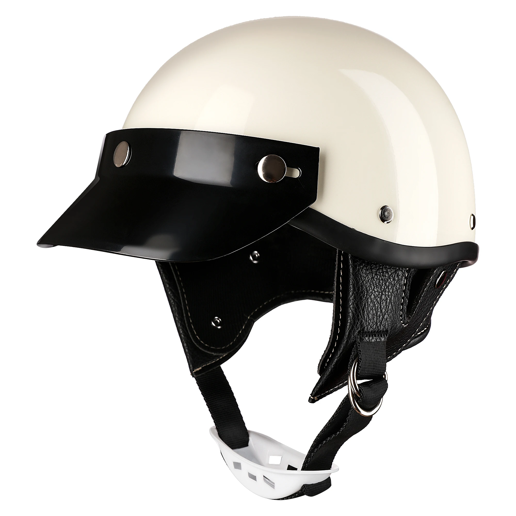 Motorcycle Half Helmet Retro Vintage for Harley Men Women Four Seasons Personality Scoop Helmet Electric Car Open Face Helmet