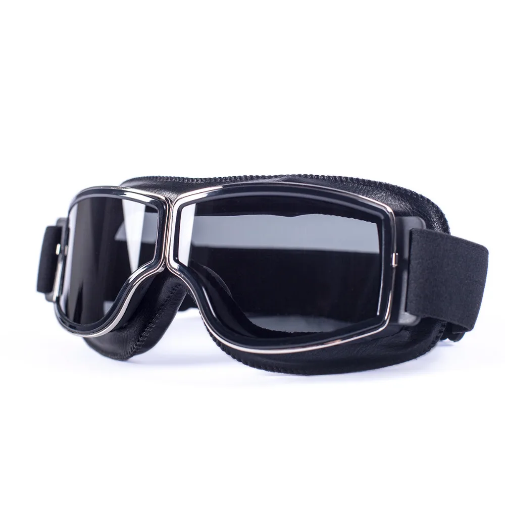 Evomosa Universal Motorcycle Vintage Goggles Pilot Motorbike Scooter Biker Glasses Steampunk Goggles For Harley Helmet