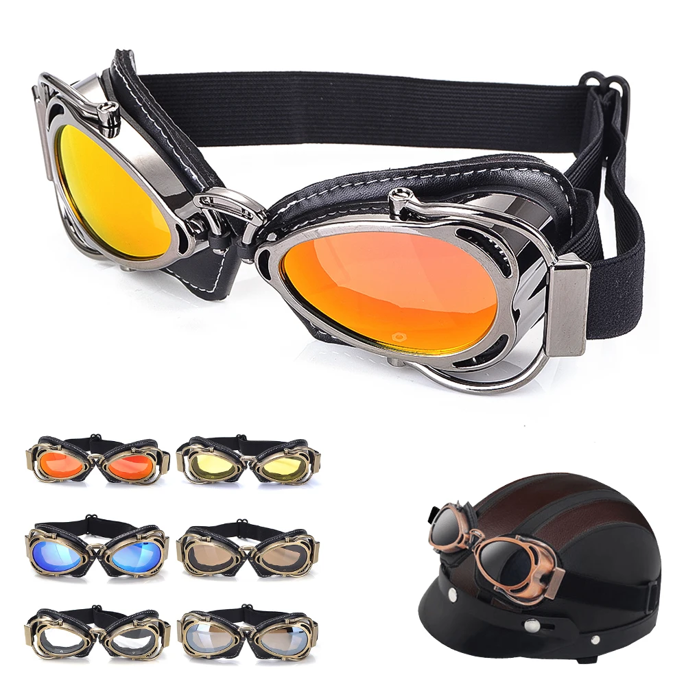 Retro Motorcycle Glasses Helmet Goggles outdoor sport Off-road racing glasses Motocross Motorbike Scooter ATV Dirt Glasses