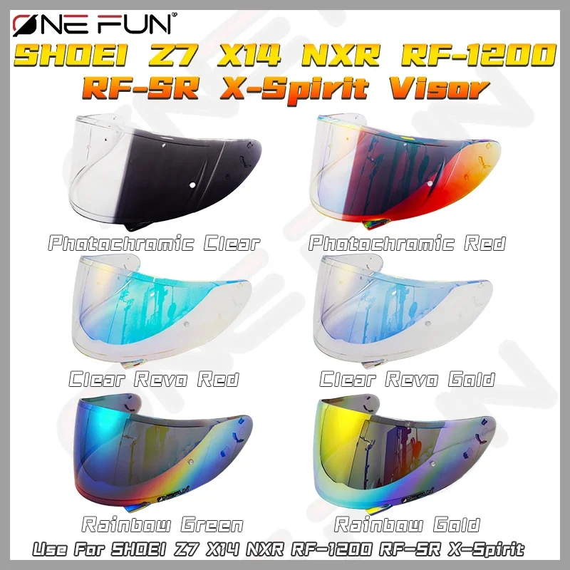 Photochromic Motorcycle Lens Helmet Visor Anti-Fog for SHOEI Z7 X14 NXR RF-1200 RF- SR X-Spirit/3 CWR-1 CWR-F X-Fourteen RYD