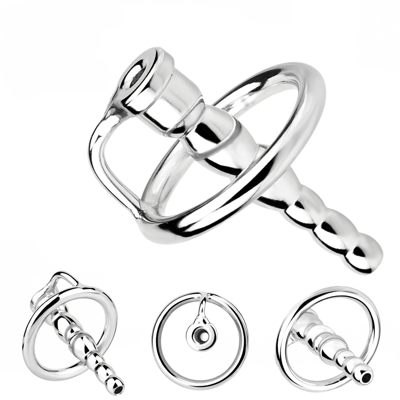 Men's Stainless Steel Urethral Insert Screw Sounding Penis Plug Horse Eye Dilator Prostate Stimulation Masturbator BDSM Sex Toys