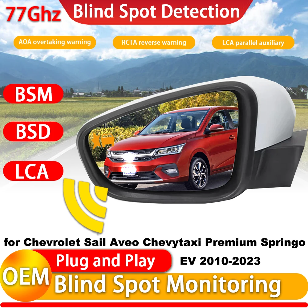 for Chevrolet Sail Aveo Chevytaxi Premium Springo EV 2010-2023 Side Assist OEM Blind Spot Monitor Detection BSM BSD System 77Ghz