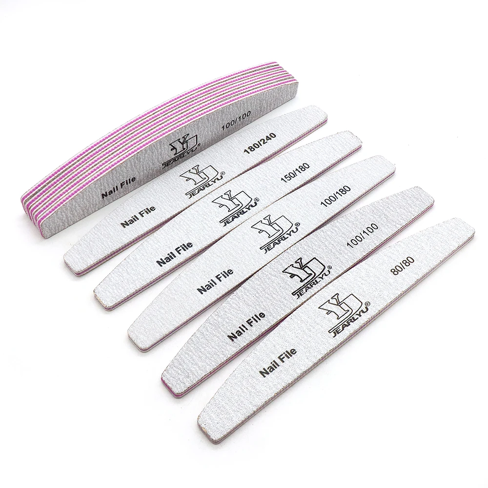 5/25Pcs/Lot Grey Nail File 80/80 100/100 100/180 150/180 180/240 Grit Manicure Set Nail Supplies Remover Gel Polish Buffer Files