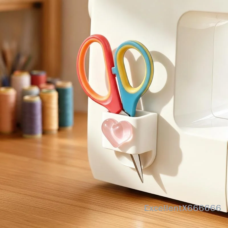 1/2/4Pcs Sewing Machine Scissor Box With Cat Dog Pattern Storage Adhesive Backing Versatile For Storing Scissors, Tweezers