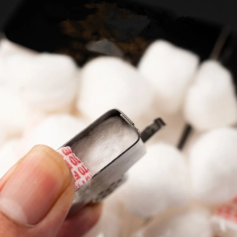 50pcs Oil Absorbent Cotton Ball For Zippo Zorro Petrol Lighter Universal Inner Liner Oil Storage Cotton Consumables Accessories