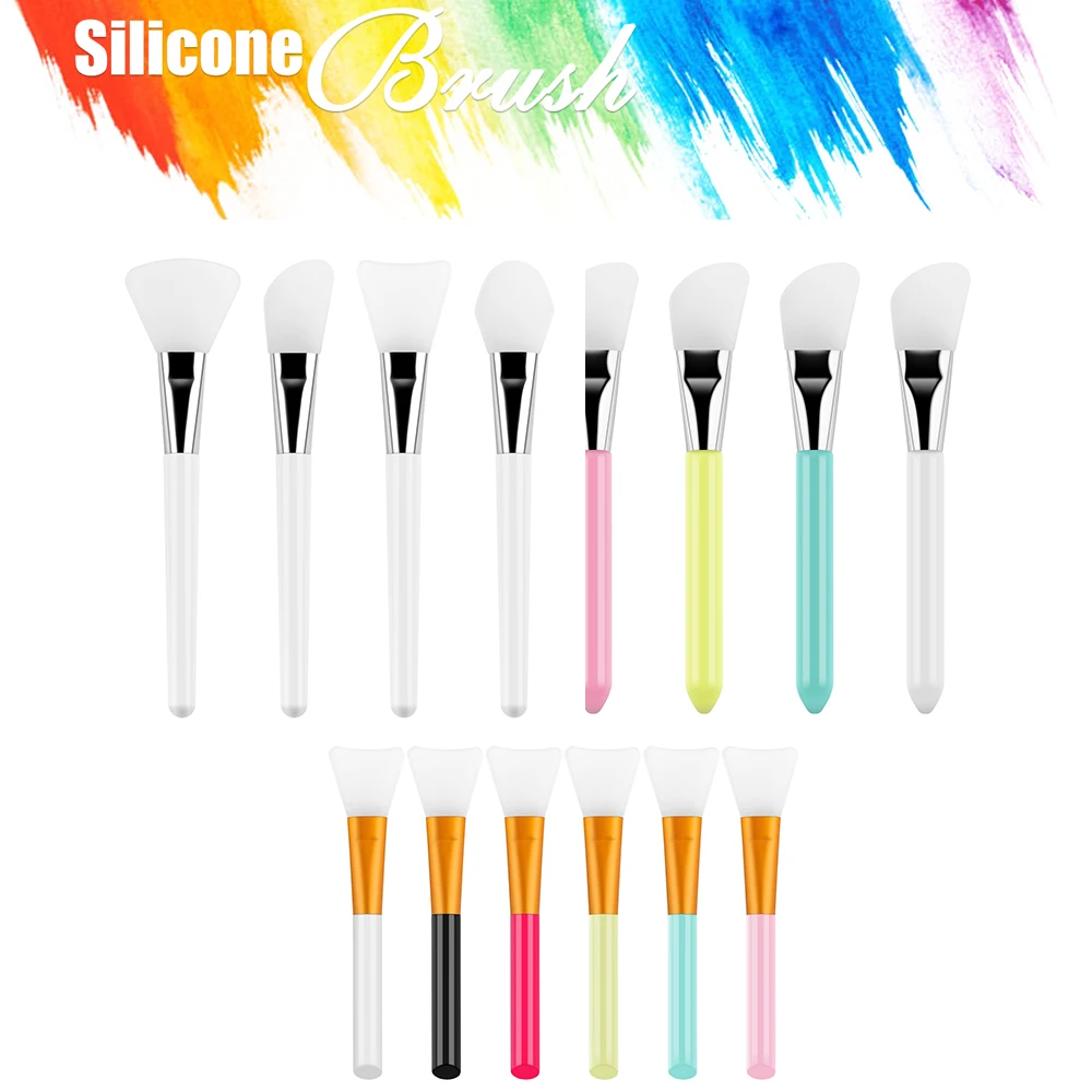 Silicone Craft Brush Soft Head High Quality Plastic Handle for Applying Epoxy Evenly DIY Blending Paints Spatula Multi-use Tool
