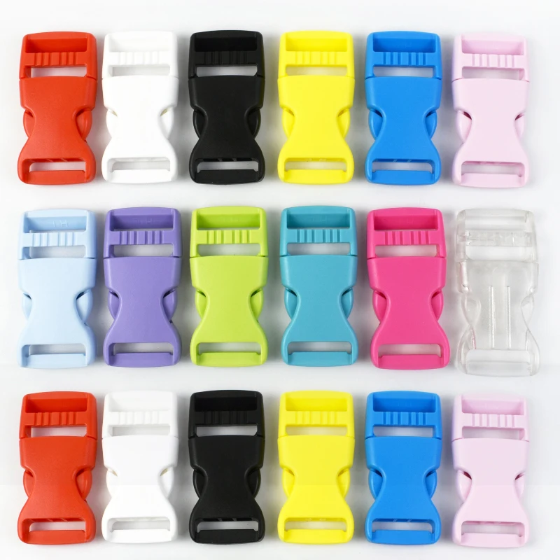 10Pcs 10-38mm Backpack Side Release Buckles for Bag Strap Closure Clasps Belt Loose Clasp Luggage Webbing Plastic Click Button